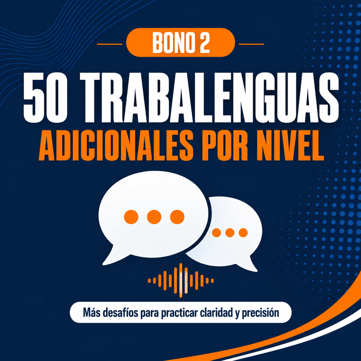 Portada de 50 Trabalenguas Adicionales por Nivel