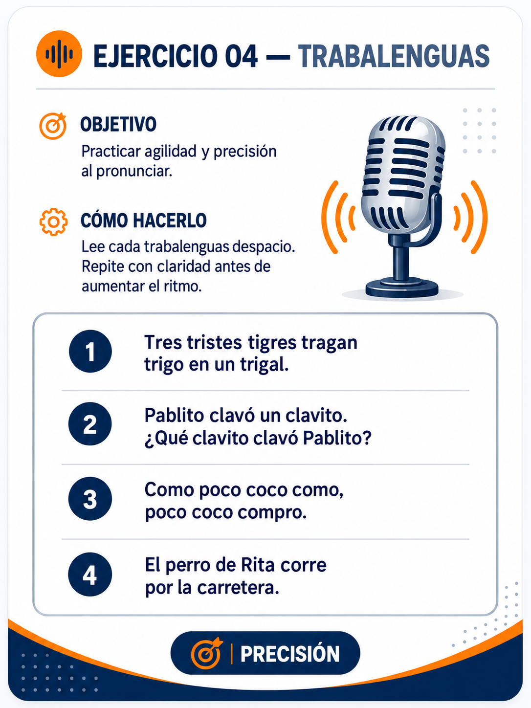 Ejercicio 04 de trabalenguas