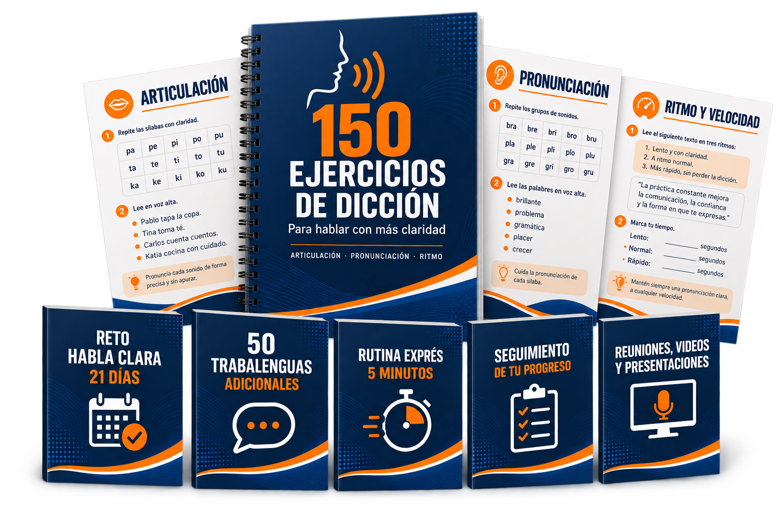 150 ejercicios de dicción y los cinco bonos incluidos